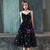 In Stock:Ship in 48 Hours Black Tulle Spaghetti Straps Prom Dress