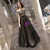 In Stock:Ship in 48 Hours Black Wave Point Off The Shoulder Prom Dress