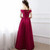 New fashion sleeveless red satin off shoulder long prom dress 2017