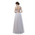 Two Piece Tulle High Neck Backless With Pearls Prom Dress