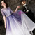 In Stock:Ship in 48 Hours Purple Tulle Sequins Short Sleeve Prom Dress