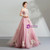 In Stock:Ship in 48 Hours Pink Off The Shoulder Embroidery Wedding Dress