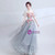 In Stock:Ship in 48 Hours Gray Tulle Appliques Long Wedding Dress