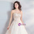 In Stock:Ship in 48 Hours Apricot White Tulle Embroidery Weddign Dress