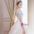 Champagne Ball Gown Tulle Appliques Short Sleeve Wedding Dress