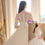 White Ball Gown Tulle Appliques Short Sleeve Wedding Dress