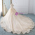 Champagne Ball Gown Tulle Lace Appliques Off The Shoulder Haute Couture Wedding Dress