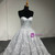 Silver Ball Gown Sweetheart Neck Floor Length Wedding Dress