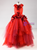 In Stock:Ship in 48 Hours Red Tulle Appliques Floor Length Flower Girl Dress