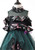 In Stock:Ship in 48 Hours Green Tulle Embroidery High Neck Flower Girl Dress