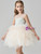 In Stock:Ship in 48 Hours Yellow Tulle Short Flwoer Girl Dress With Bead