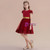 A-Line Burgundy Tulle Lace Appliques Cap Sleeve Girl Dress With Bow