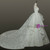 Brilliant White Ball Gown Lace Backless Wedding Dress With Train