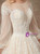 Champgne Ball Gown Tulle Sequins Puff Sleeve Backless WeddingDress