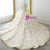 Champagne Ball Gown Tulle Applqiues Off The Shoulder Wedding Dress With Beading