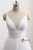 Simple White Spaghetti Straps Tulle V-neck Backless Wedding Dress