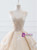 Champagne Ball Gown Tulle Sequins Bling Bling V-neck Wedding Dress
