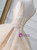 Champagne Ball Gown Tulle Sequins Bling Bling V-neck Wedding Dress