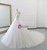 White Sweetheart Neck Tulle Satin With Long Train Wedding Dress