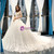 White Ball Gown Tulle Appliques Off The Shoulder Wedding Dress With Train