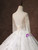 Beige White Tulle Sequins Bling Bling Half Sleeve Backless Wedding Dress