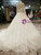 White Tulle High Neck Long Sleeve Backless Wedding Dress With Beading