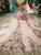 Pink Off The Shoulder Rose Embroidery Wedding Dress With Pearls