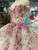 Pink Off The Shoulder Rose Embroidery Wedding Dress With Pearls