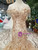 Champagne Mermaid Lace Appliques Cap Sleeve Backless Wedding Dress