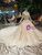 Light Champagne High Neck Long Sleeve Embroidery Appliques Wedding Dress