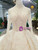 Ball Gown Tulle Lace Sequins V-neck Long Sleeve Wedding Dress With Long Train