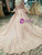 Pink Ball Gown Satin Appliques off The Shoulder Wedding Dress