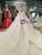 Ball Gown Tulle Lace Applique Sequins High Neck Cap Sleeve Wedding Dress With Beading