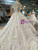 Ball Gown Sequins Appliques Off The Shoulder Wedding Dress With Train