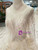 Champagne Tulle Sequins Bling Bling High Neck Long Sleeve Wedding Dress With Beading