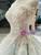 Blue Ball Gown Strapless Appliques Beading Haute Couture Wedding Dresses