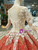 Ball Gown Sequins Appliques Long SLeeve Backless Floor Length Wedding Dress