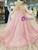 Pink Tulle Sequins Bling Bling Appliques Off The Shoulder Wedding Dress