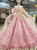 Pink Tulle Sequins Bling Bling Appliques Off The Shoulder Wedding Dress