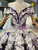 Purple Ball Gown Sequins White Appliques Off The Shoulder Wedding Dress