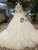 Ball Gown Appliques Off The Shoulder Long Sleeve Wedding Dress With Beading