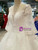 Ball Gown Tulle Sequins Long Sleeve Backless Appliques Wedding Dress