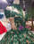 Gold Ball Gown Sequins Green Appliques Off The Shoulder Beading Wedding Dress