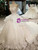 Light Champagne Ball Gown Tulle Lace Appliquies Spaghetti Straps Weddng Dress With Beading