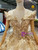 Champagne Gold Sequins Bling Bling Appliques Off The Shoulder Wedding Dress