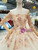 Champagne Tulle Appliques Off The Sholuder Short Sleeve Wedding Dress