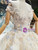 Light Champagne Ball Gown Colorful Appliques Off The Shoulder Wedding Dress