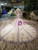 Champagne Mermaid Tulle Sequins Bateau 3/4 Sleeve Purple Appliques Wedding Dress