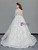 In Stock:Ship in 48 Hours White Ball Gown V-neck Backless Lace Flower Girl Dress With Crystal