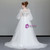 In Stock:Ship in 48 Hours White Tulle Hi Lo Appliques Flower Girl Dress